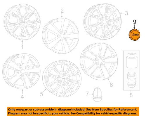 Jeep chrysler oem 12-15 grand cherokee wheels-center cap 1lb77dd5ac