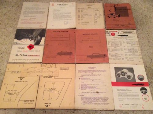 Mcculloch paxton supercharger original documents installation manuals chevy ford