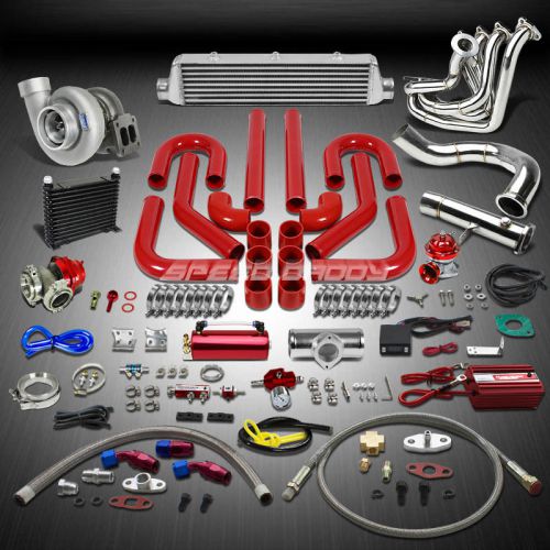 Gt45 1.05ar 800hp+16pc turbo charger+manifold+intercooler kit for honda b16/b18