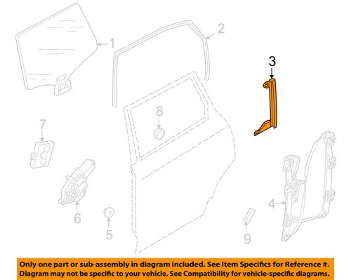 Audi oem 07-15 q7 glass-rear door-lower channel right 4l0839068