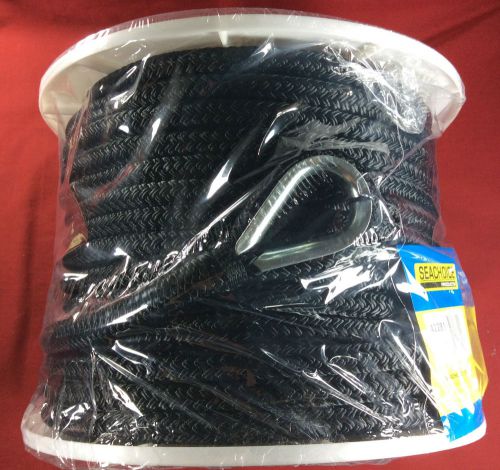 Anchor line 1/2&#034; x 150&#039; braided nylon black seachoice 42281