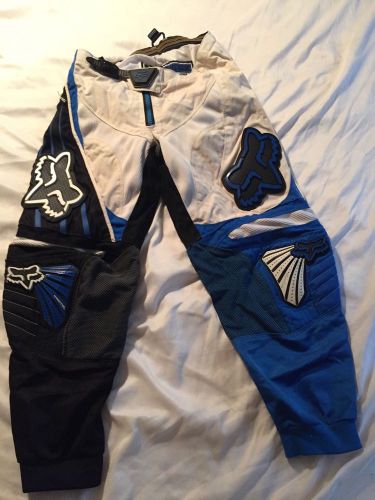 Fox racing inc. tactic pants size 30 motocross dirt biking  blue and white