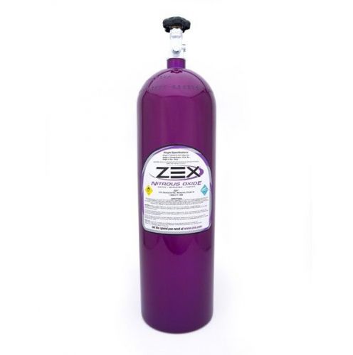 New zex 15lb purple powdercoat nitrous oxide nos bottle w/ hi-flow valve #82243