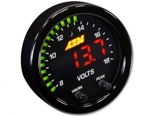 Aem x-series volts gauge 8-18v 30-0303