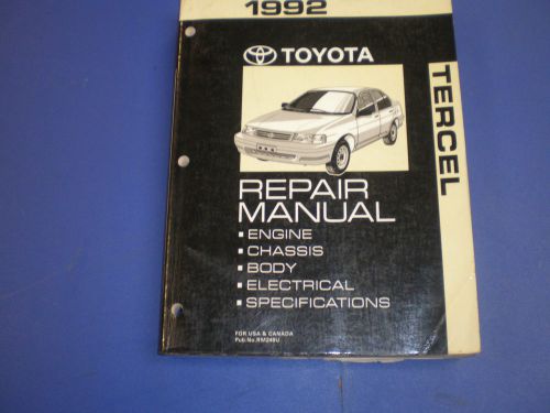 1992 toyota tercel service shop repair manual set oem factory book 12 pictures