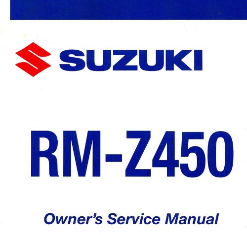 2008 suzuki rm-z450 motocross motorcycle owners service manual -rm z450