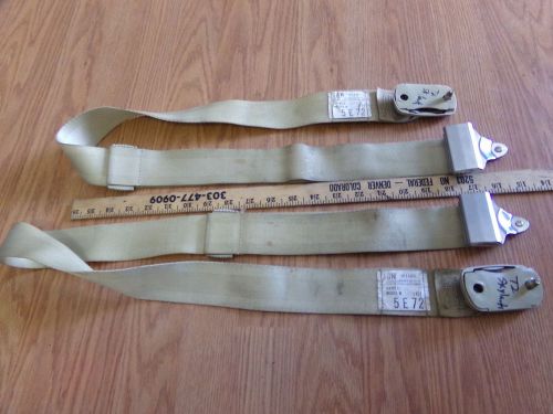 1971-72 gm shoulder straps tan pair