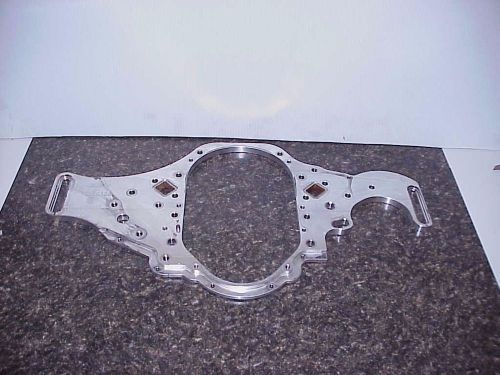 Billet aluminum chevy ro7 motorplate from a multi-championship nascar team