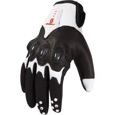 *new scott assault motocross gloves white/black  l