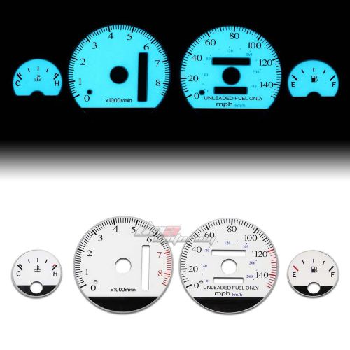 White indiglo glow gauge el dashboard cluster for 94-01 integra gs/rs/ls at auto