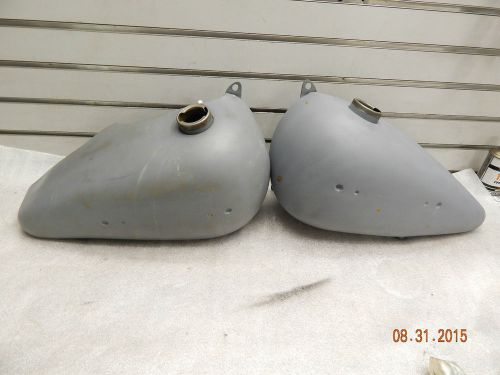 5 gallon fatbob gas tanks harley oem shovelhead flh factory 67-84 big twin nice!