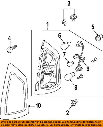 Kia oem 924332k000 tail lamps-lamp bezel