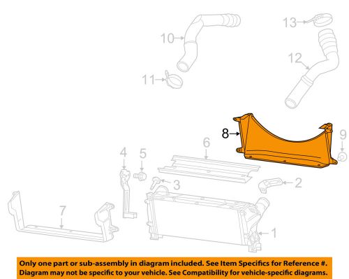 Ram chrysler oem 13-14 3500 6.7l-l6 intercooler-shroud 52014747aa