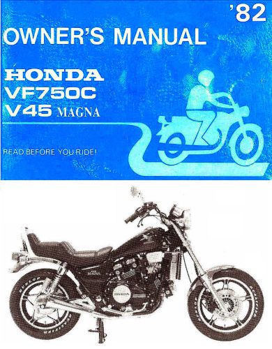 1982 honda vf750c v45 magna motorcycle owners manual -vf 750 c magna-honda-vf750