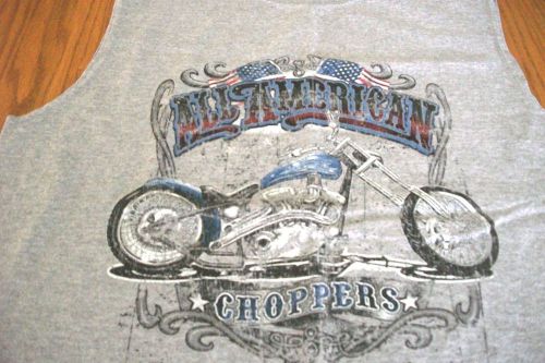 All american  choppers used grey, men&#039;s large sleeveless  tank