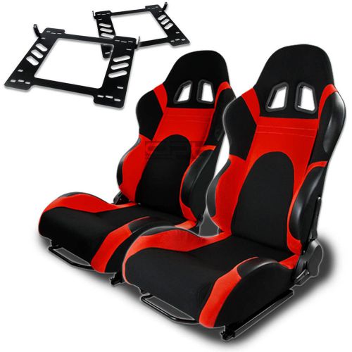 Type-6 racing seat black red woven+silder+for 07-14 wrangler 4-door bracket x2