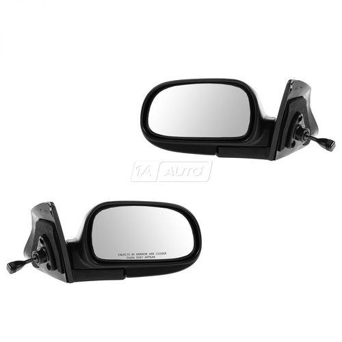 Manual remote mirror left driver right pass pair set for 93-97 toyota corolla