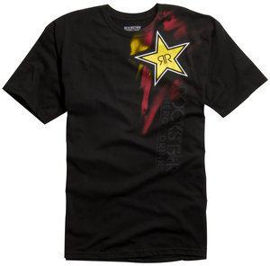 Fox racing rockstar faded mens short sleeve t-shirt black/red/yellow