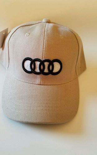 Audi car and truck hat adjustable biege