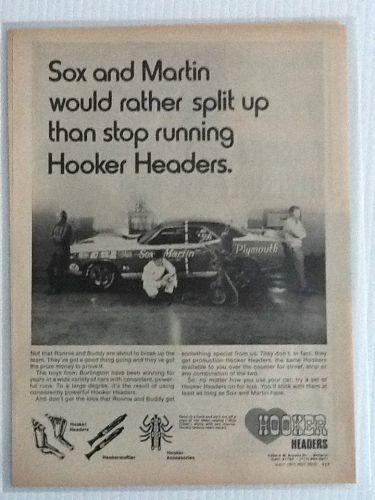 1970 -71 sox martin catalog ad magazine mopar plymouth hemi cuda gtx duster