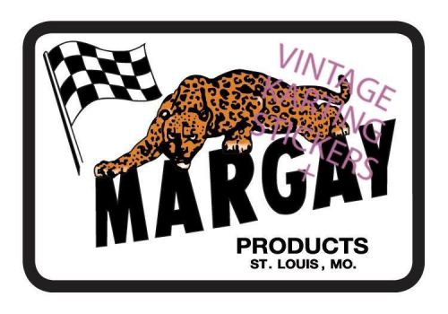 Vintage go kart, margay cheetah, number panel, sticker, decal, reproduction