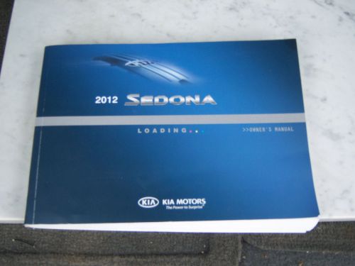 2012 kia sedona owners manual