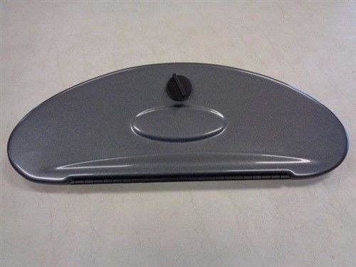 Glove box door dark metallic gray with black twist latch 19&#034; x 7&#034; marine boat