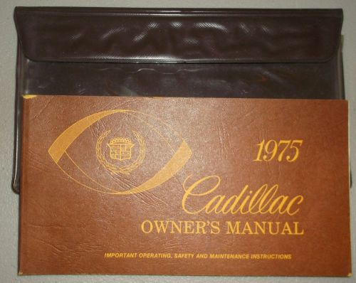 1975 cadillac owners manual original + case