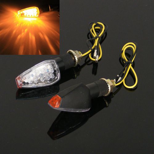 Universal motorcycle 14 led turn signals indicators black blinkers light black