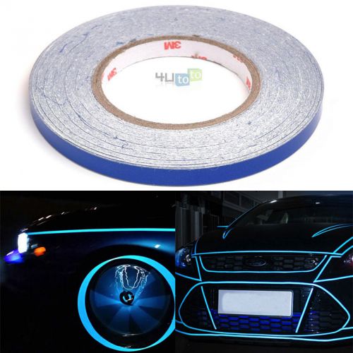 Reflective body stripe sticker diy tape self adhesive 1cm x 150feet blue us