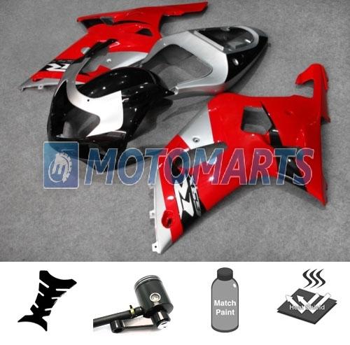 Bundle inj fairing kit w/ brake fluid pot for suzuki gsxr 600 750 k1 01 02 03 aq