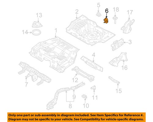 Nissan oem floor rails-rear-muffler bracket 745604y900