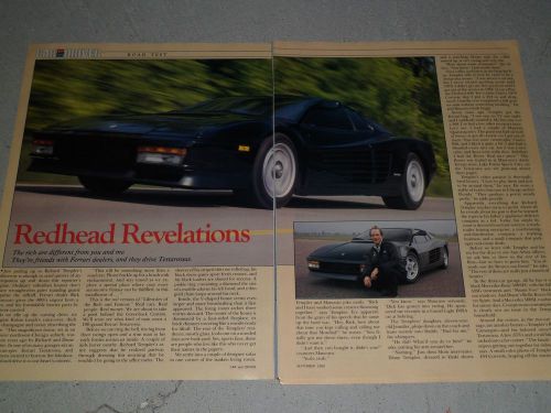 1986 ferrari testarossas article / ad