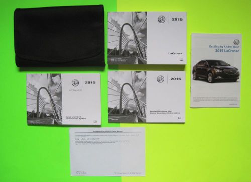 2015 buick lacrosse owner&#039;s manual set w/ nav &amp; case *oem*