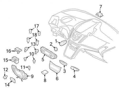 Brand new genuine ford oem 12 volt accessory power outlet housing #cj5z14e076a