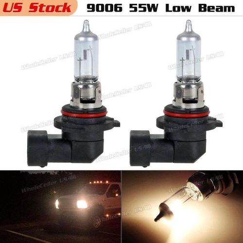 1pair 9006 hb4 low beam headlight 55w 4000k white for chevrolet 03-15