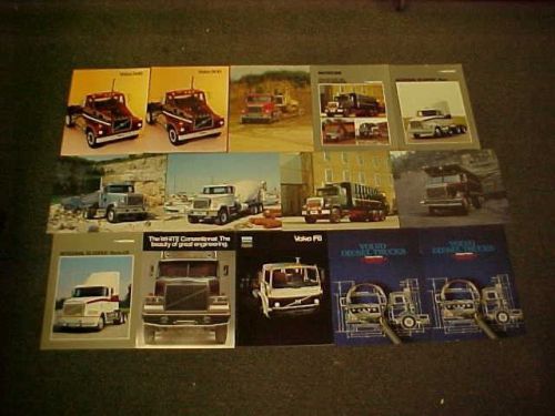 Original white gmc autocar volvo semi tractor truck sales dealer brochure lot 14