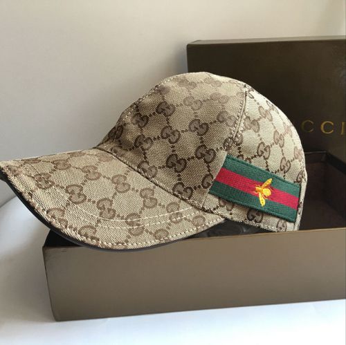 New gucci beige men&#039;s/women canvas baseball cap hat size m