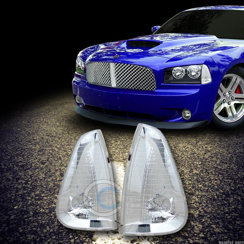 Chrome clear lens turn signal parking corner lights lamps 05/06-10 dodge charger