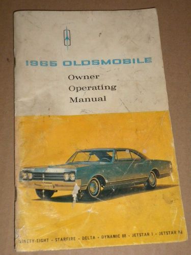 1965 oldsmobile original owners manual ninety-eight super jetstar dynamic delta