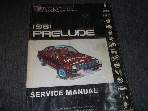 1981 honda prelude service shop repair manual factory book 81 oem huge