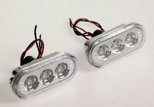 Vw clear led fender turn lights side markers jetta golf passat 1999 - 2005 mk4