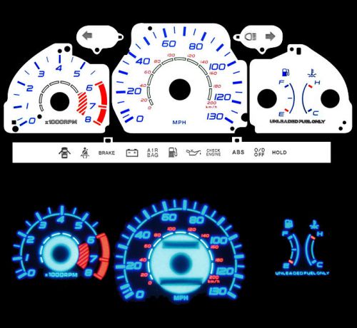 95 96 97 98 99 hyundai accent w/ tach blue indiglo glow white gauge