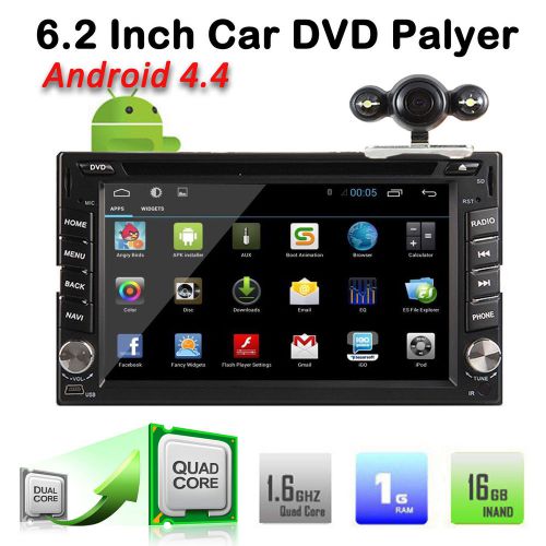 Android 4.4 quad core radio 6.2&#034;  car stereo dvd player 3g wifi gps navi+camera