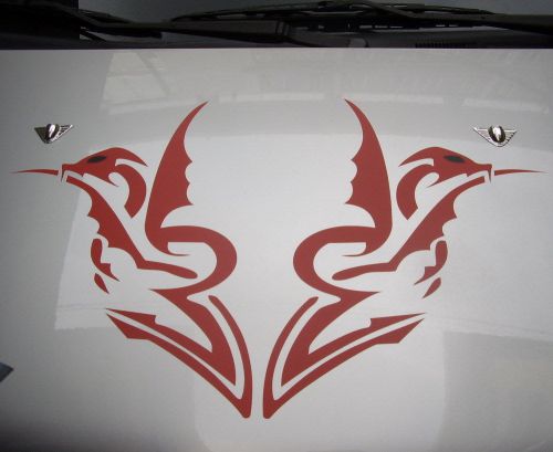 Car vinyl decals sticker hood decals bird tribal racing design #cg57