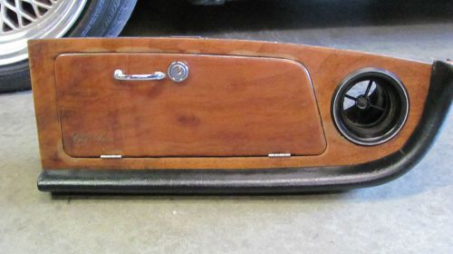 1972 jaguar xj6 glovebox oem wood dash trim mirror vtg good shape! 72 71 70 69