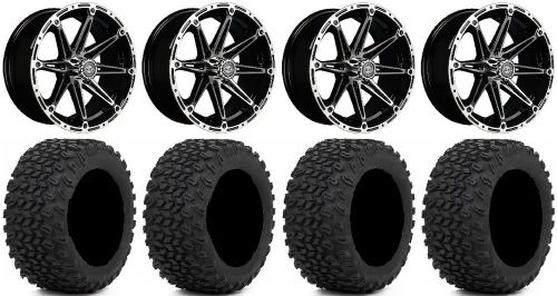 Madjax element mh golf wheels 14&#034; (3+3) 23x10-14 xt trail tires ez-go &amp; club car