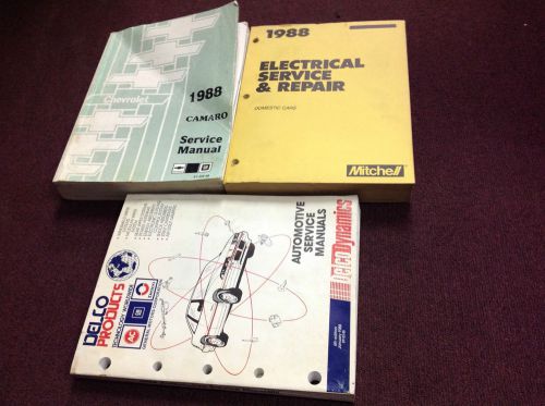 1988 chevy chevrolet camaro service shop repair manual set w mitchell&#039;s +