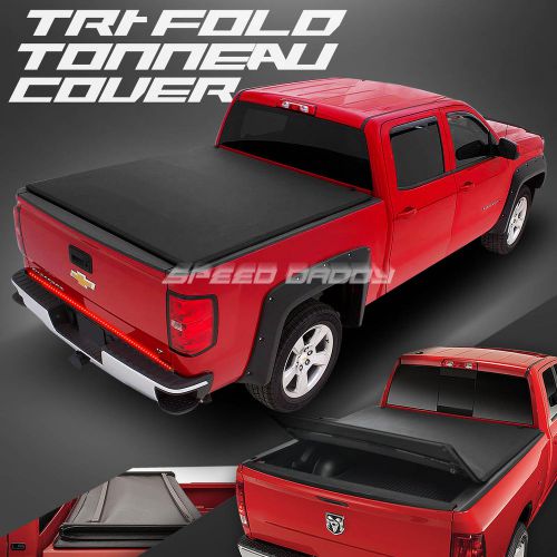 Trifold vinyl tonneau cover+tailgate light bar for 04-12 colorado 5&#039;short bed