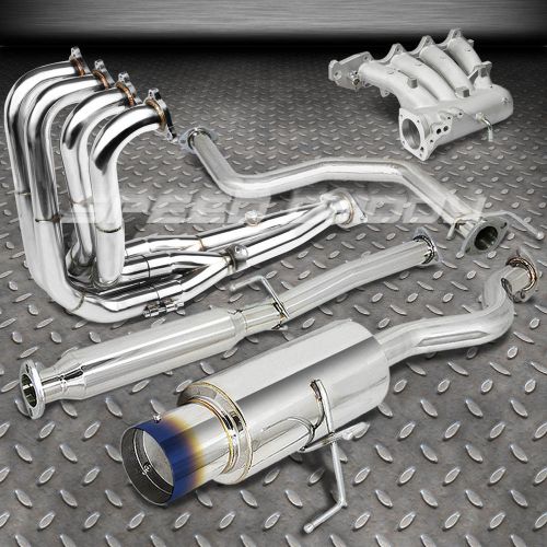 For 94-01 integra type-r b18 tri-y header+intake manifold+burnt tip catback